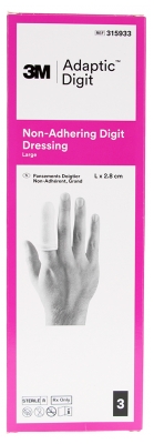 3M Adaptic Digit Fingerverband Nicht Haftend Groß 3 Fingerlinge