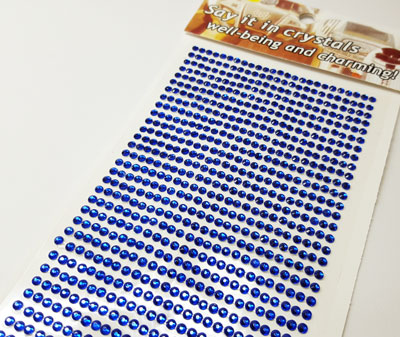 775 Strass-Steine BLAU selbstklebend
