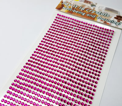 775 Strass-Steine PINK selbstklebend