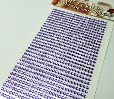 775 Strass-Steine VIOLETT selbstklebend