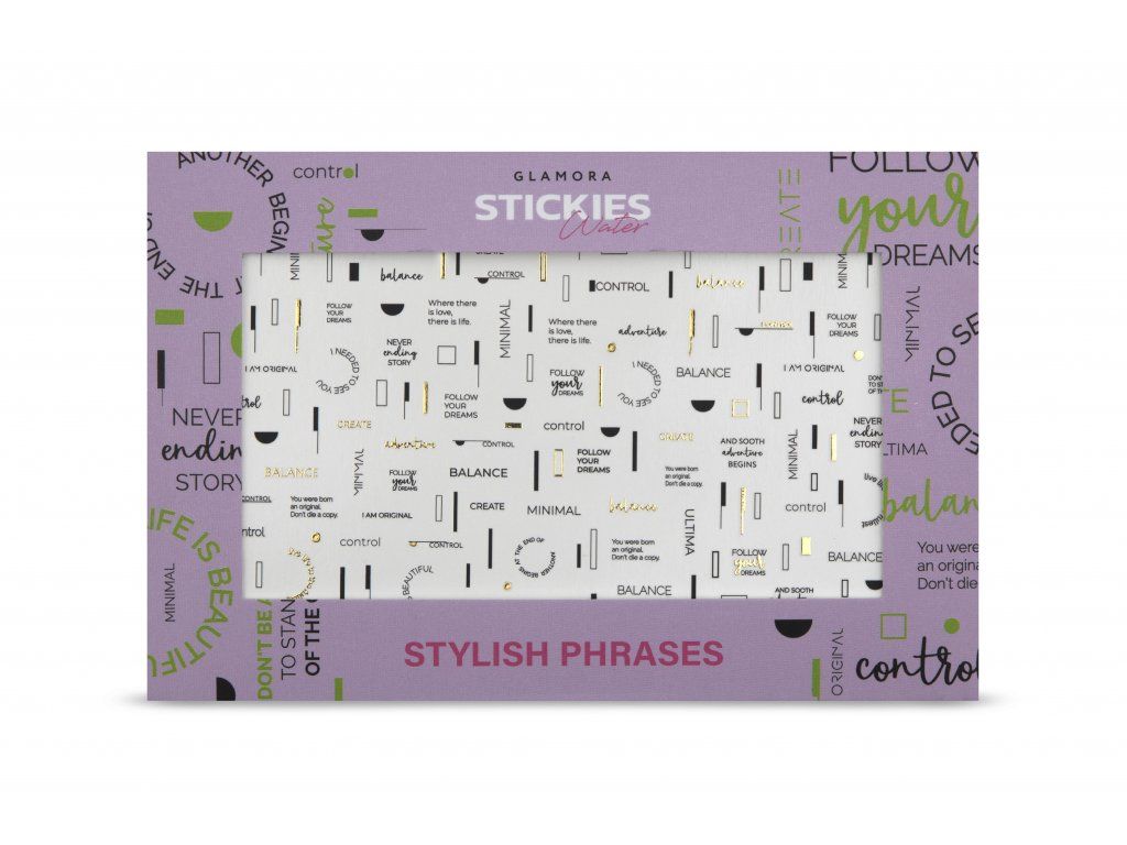 Wassersticker #27 STYLISH PHRASES GOLD