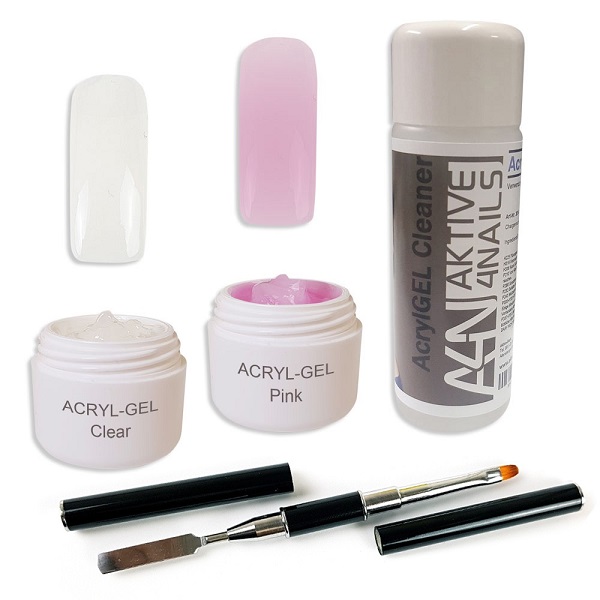 Polygel AcrylGel Basis-Set mit Cleaner und Toolbrush für die perfekte Modellage