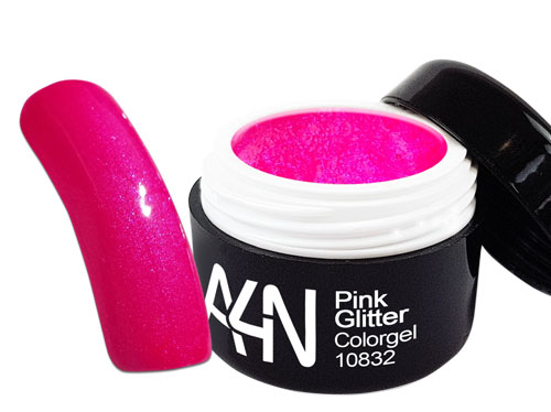 Colorgel Pinkglitter mit feinem Glitter leuchtend und reflecktierend
