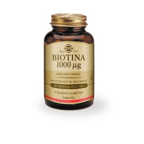Solgar Biotin 1000mcg (Vitamin B8) 50 pflanzliche Kapseln