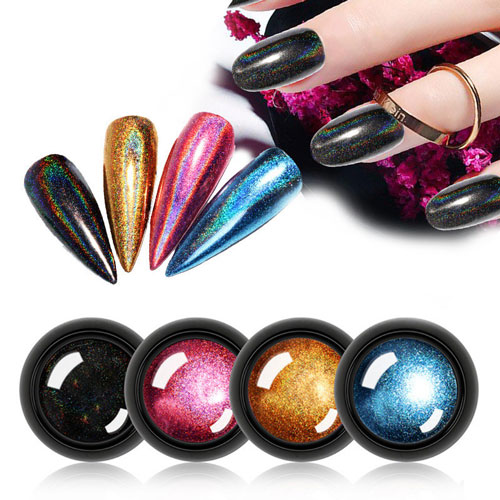 Farbiges Hologrammpulver Powder für deine Fingernägel Chromnägel