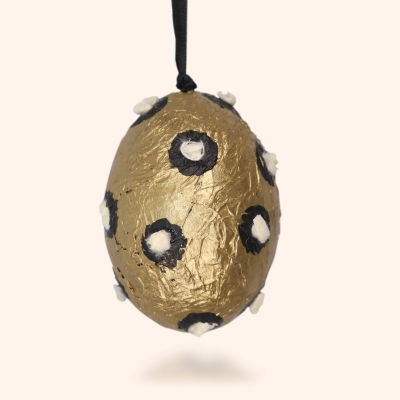 Inizio Design Osterei gold mit Punkten