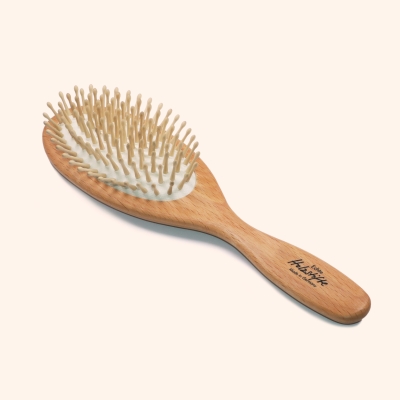 Sensitive-Entwirrbürste mit Holzstiften mit Noppen, oval