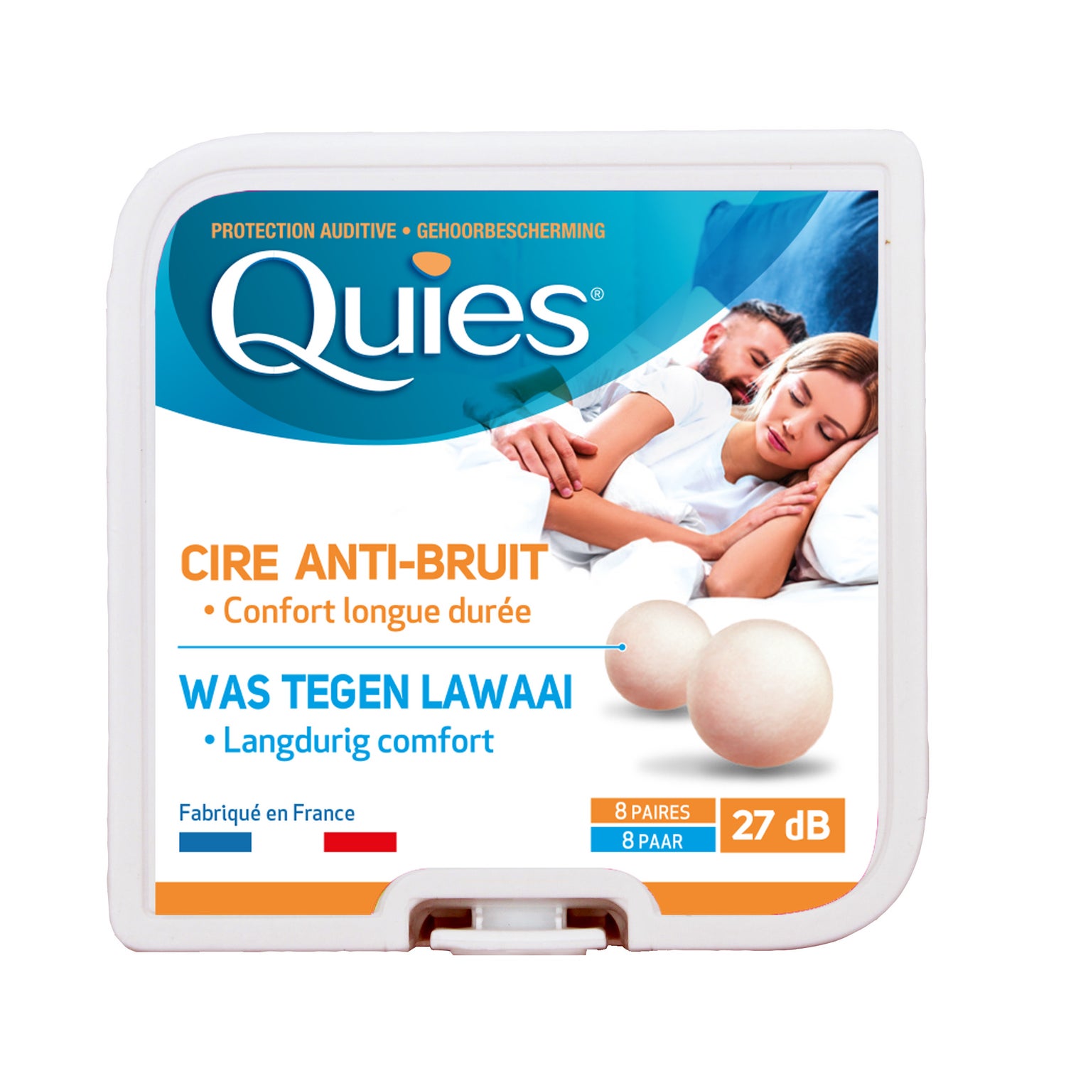 Quies Korken für Ohren Naturwachs 16uds