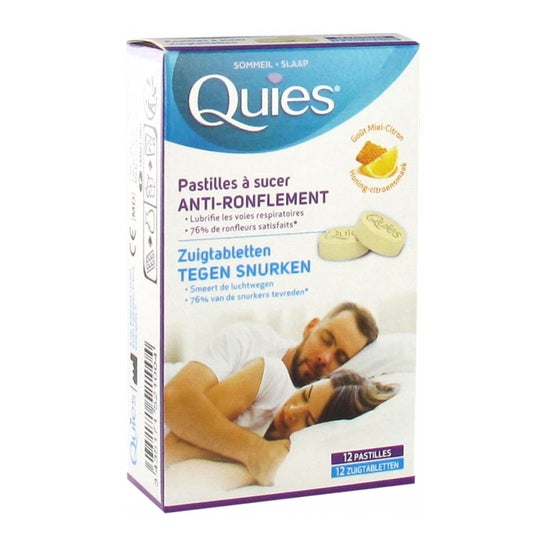 Quies Pastillen Anti Schnarchen Saugen Honig Zitrone Honig wurde bekommen