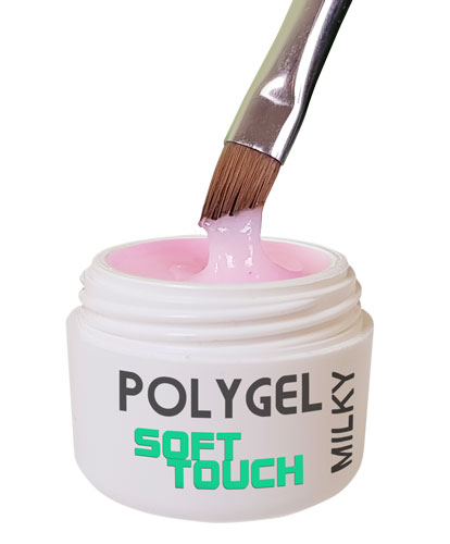 Milchiges Modelliergel UVGel Soft Touch Poly Acrylgel