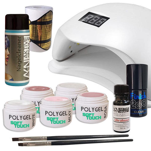 PolyGel Acrylgel Soft Touch Starterset mit UV/LED Lampe
