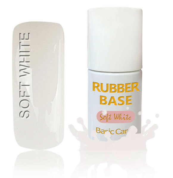 Rubber Base Coat Soft White mit Schwitzschicht, Naturnagelverstärkung mit Stil