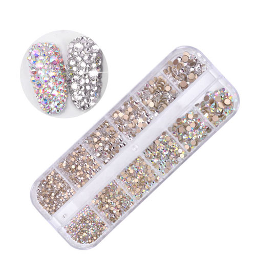Strasssteine Set Regenbogen Strass Crystal SS4 SS6 SS8 SS10 SS12 SS16