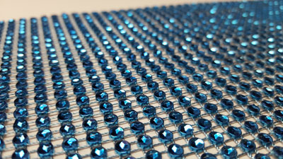 Strass-Effekt-Matte BLAU