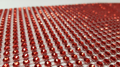 Strass-Effekt-Matte ROT