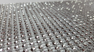 Strass-Effekt-Matte SILBER