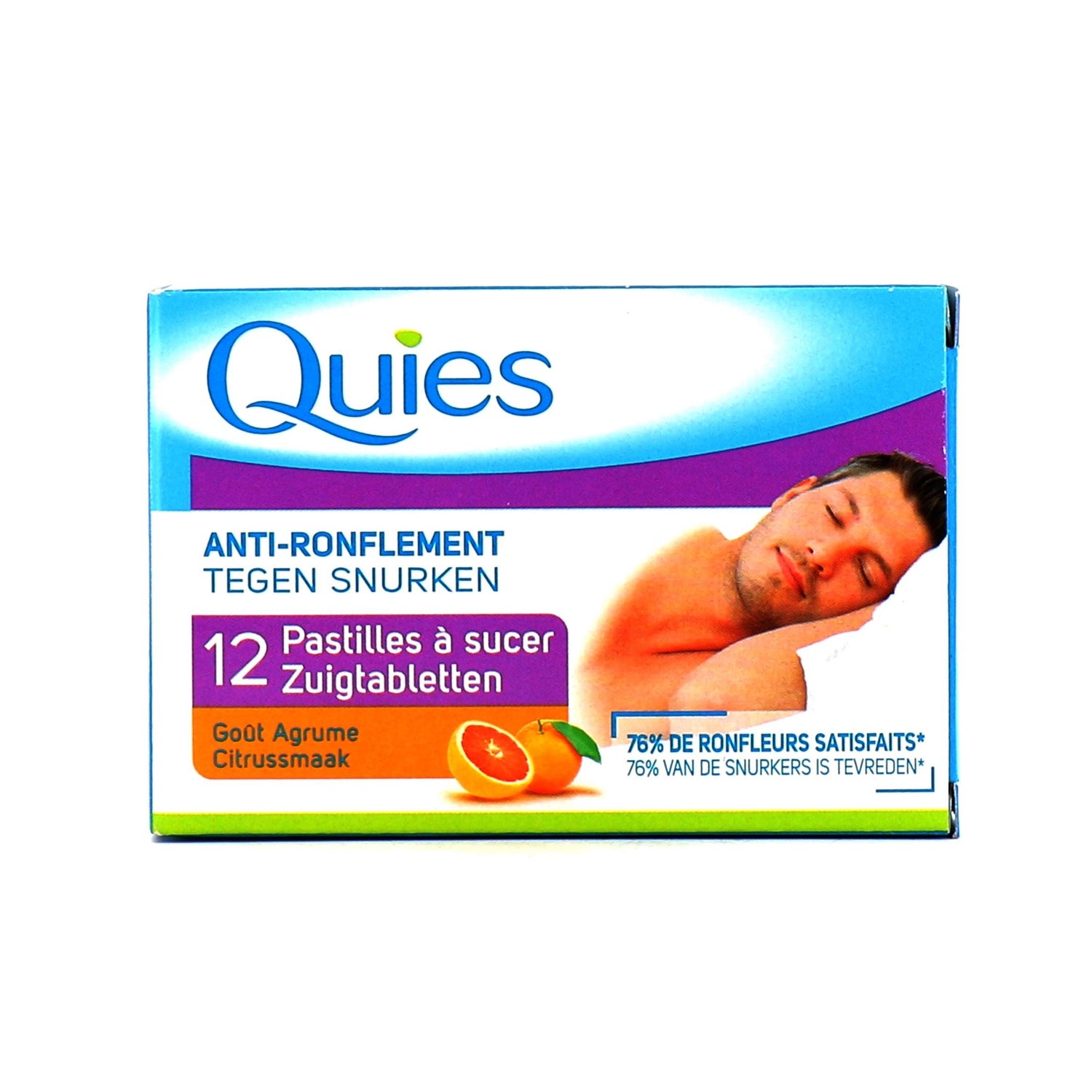 Quies Anti-Schnarch Lutschtabletten mit Zitrusgeschmack 12 Stück