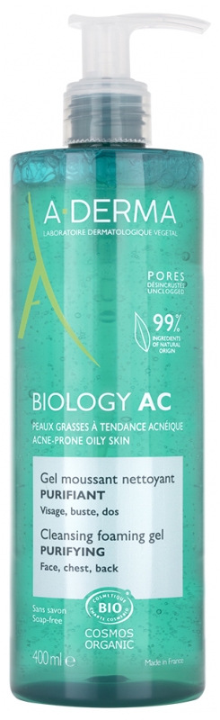 A-DERMA Biology AC Schäumendes Reinigungsgel Bio 400 ml