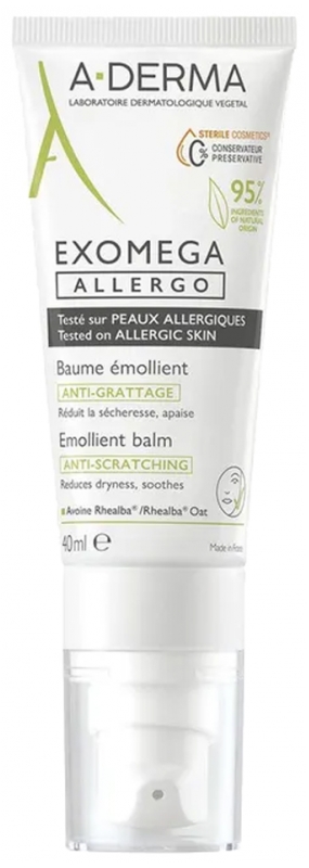 A-DERMA Exomega Allergo Emollient Anti-Juckreiz Balsam 40 ml
