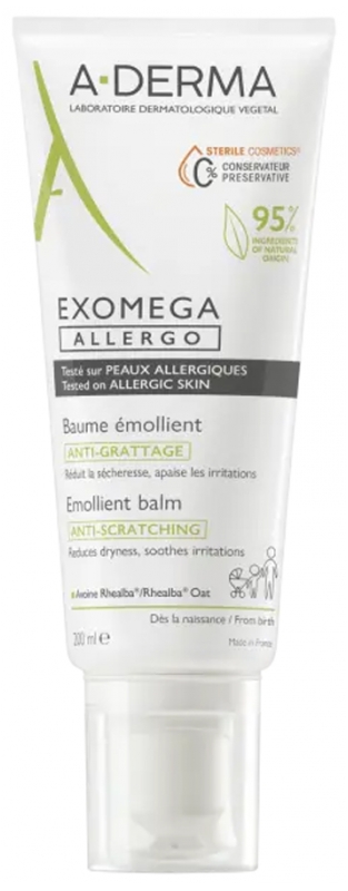 A-DERMA Exomega Allergo Emollient Anti-Juckreiz Balsam 200 ml