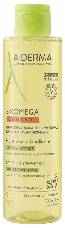 A-DERMA Exomega Control Erweichendes Anti-Kratz-Waschöl 200 ml