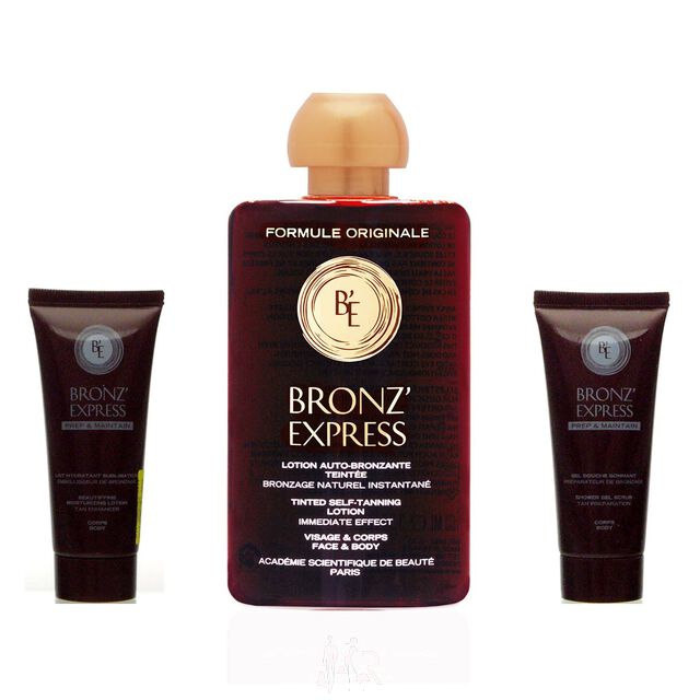 Academie Bronz Express SET Selbstbräunungslotion 100 ml + 40 ml BL + 40 ml DG
