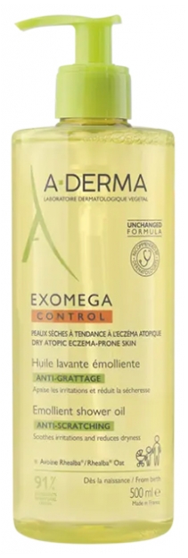 A-DERMA Exomega Control Geschmeidigmachendes Duschöl Anti-Juckreiz 500 ml