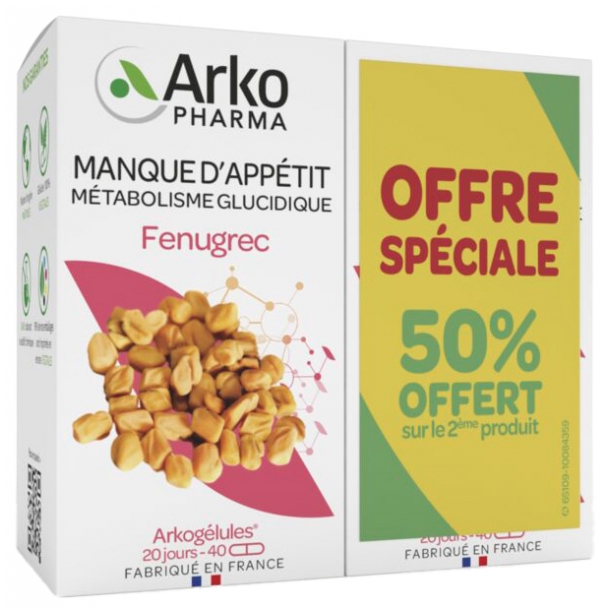 Arkopharma Arkocaps Bockshornklee 2 x 40 Kapseln Packung Sonderangebot