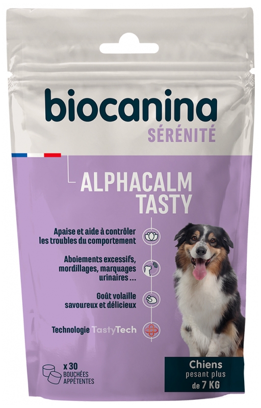 Biocanina Alphacalm Tasty Dogs +7 kg 30 Bites