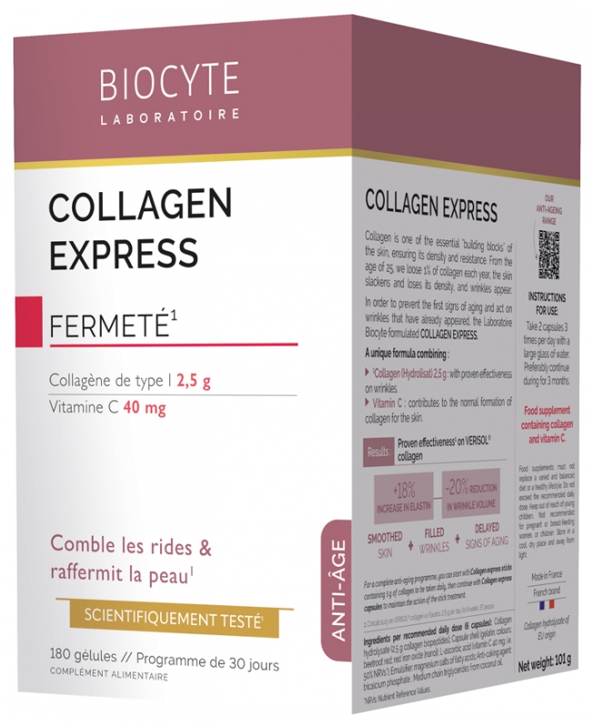 Biocyte Collagen Express Anti-Age Glatte Falten 180 Kapseln