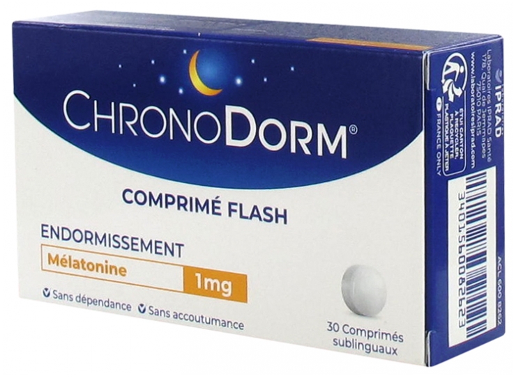 Laboratoires IPRAD ChronoDorm Melatonin 1 mg 30 Sublinguale Tabletten