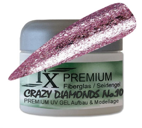TX PREMIUM Fiberglas - Seidengel Crazy Diamands No.10 Rococo Rosè