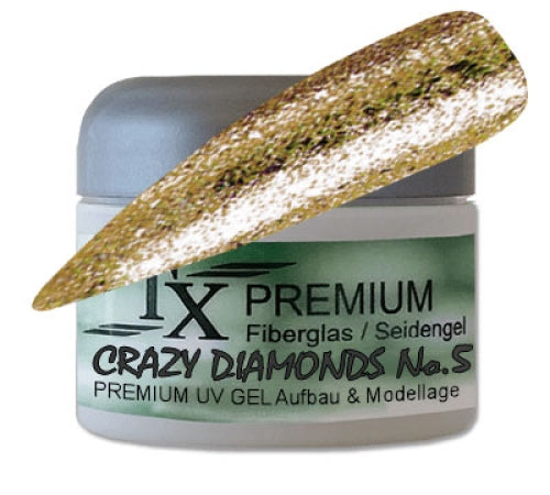 TX PREMIUM Fiberglas - Seidengel Crazy Diamands No.5 Champagner-Gold
