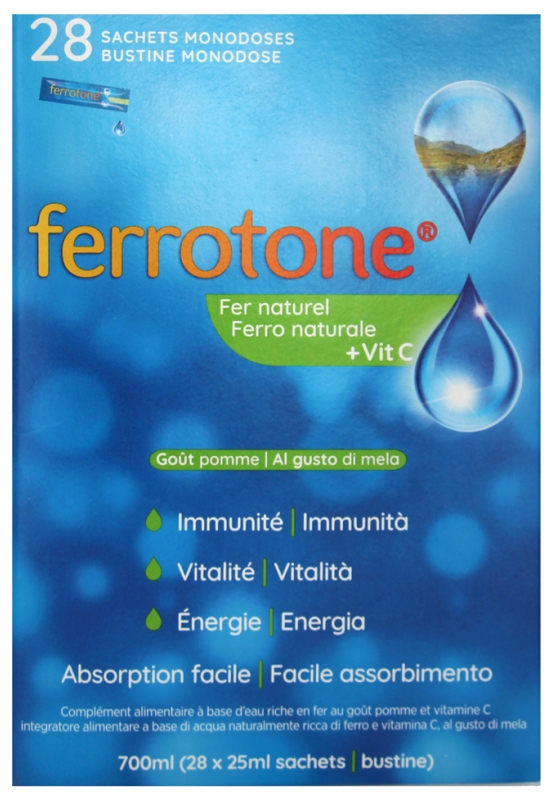 Ferrotone Natürliches Eisen + Vitamin C 28 Beutel
