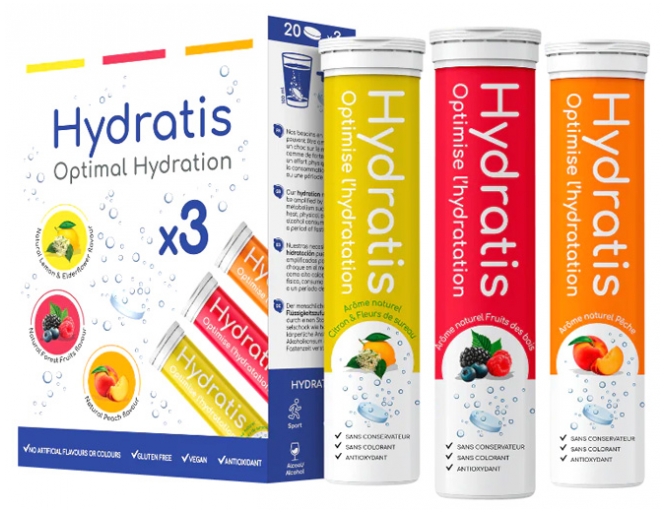 Hydratis Hydratationslösung Set mit 3 Tuben à 20 Brausetabletten