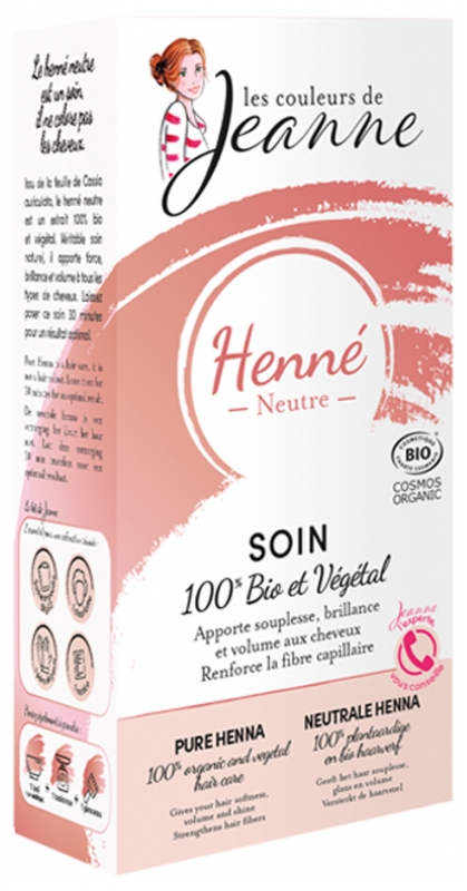 Les Couleurs de Jeanne Henna Neutral Pflege 100% Pflanzlich Bio