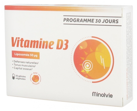 Minolvie Vitamin D3 30 Vegetarische Kapseln