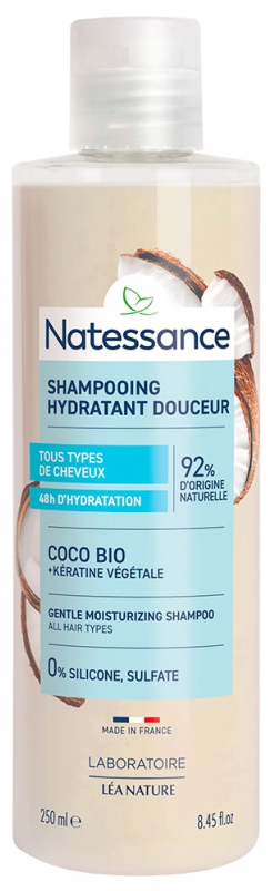 Natessance Kokosnuss und Gemüse Keratin Shampoo 250 ml