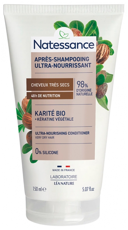 Natessance Ultra Rich Shea & Gemüse Keratin Conditioner Shampoo 150 ml