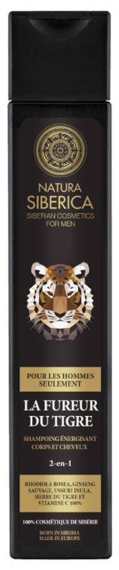 Natura Siberica Männer Tiger Fury Energizing Hair and Body Shampoo 250 ml