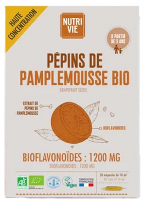 Nutrivie Bio Grapefruitkerne 20 Ampullen