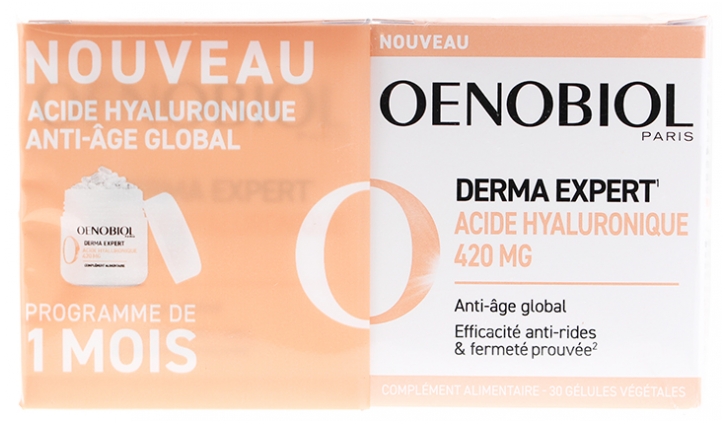 Oenobiol Derma Expert Hyaluronsäure 420 mg Packung mit 2 x 30 Kapseln