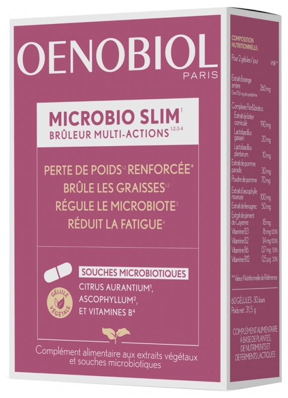 Oenobiol Microbio Slim Multi-Action Burner 60 Pflanzenkapseln