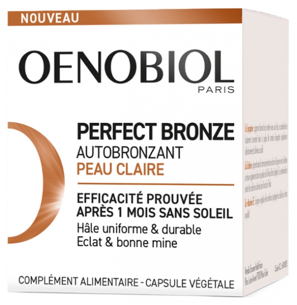 Oenobiol Perfect Bronze Selbstbräuner Haut Claire 30 Kapseln