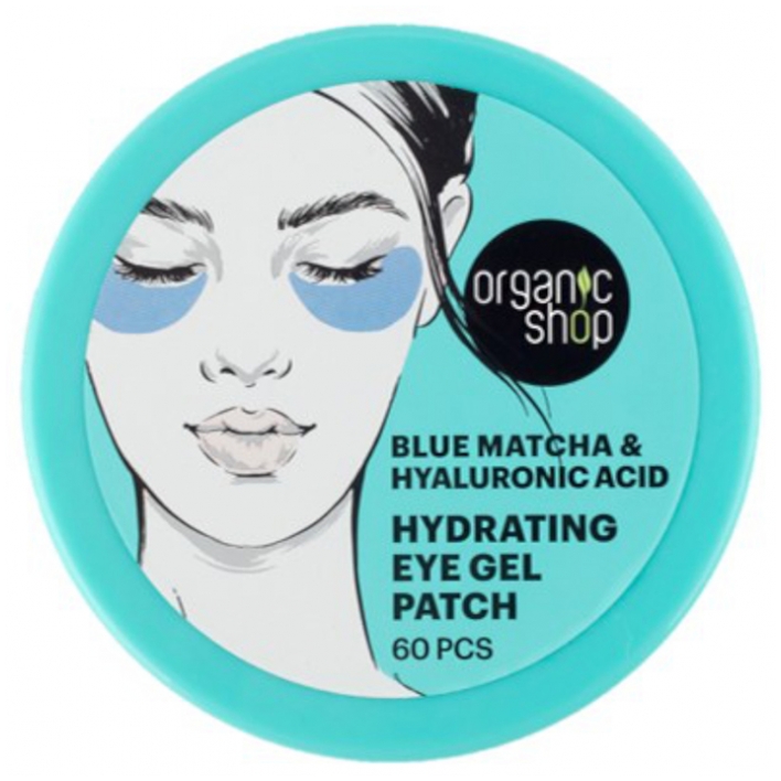 Organic Shop Feuchtigkeitsspendende Augenpflaster Matcha und Hyaluronsäure 60 Patches
