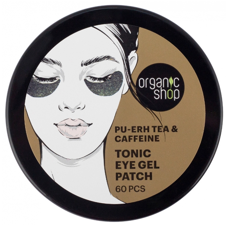 Organic Shop Hydrogel Toning Eye Patches Pu-Erh-Tee und Koffein 60 Patches