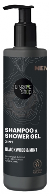 Organic Shop Men Eichenrinde & Minze Belebendes 2in1 Dusch-Shampoo 280 ml
