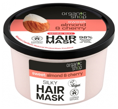 Organic Shop Natürliche Haarmaske Farbschutz Mandel und Kirsche 250 ml