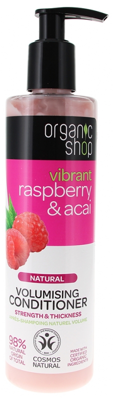 Organic Shop Natürliche Volumen-Spülung Himbeere & Akai 280 ml