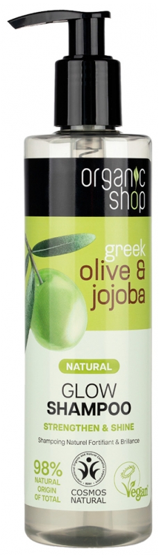 Organic Shop Natürliches, Kräftigendes und Glänzendes Shampoo Olive und Jojoba 280 ml